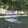 Tentes et abris Tente de culture de plantes Tente de camping en plein air avec 2 portes Fenêtre panoramique à 360 degrés Patio transparent Résistant au froid pour