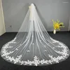 Bridal Veils Arrival White Ivory Appliques Lace Casamento Cathedral Wedding Sexy Accessories Welon