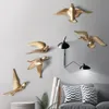 Europejska kreatywna żywica Wisząca 3D Seagull Ptak Ornament Walk Naklejka TV TV Dekoracja Dekoracja Zwierzęta 299W