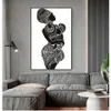 Resimler beyaz duvar resim poster baskı ev dekor güzel Afrikalı kadın bebek yatak odası sanat tuval boya siyah ve 179y