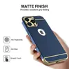 Caseist 3 em 1 moldura de eletroplato revestido Ultra Thin Slim Hard PC Non Slip Slip Matte Chople Ponele Caixa Caixa para Apple iPhone 15 14 13 12 11 Pro Max XS 8