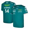 Camisetas de alta qualidade Aston Martin Jerseys T-shirt AMF1 2022 23 Homens e crianças Meninos oficiais Meninas Fernando Alonso T-shirt Fórmula 1 Terno de corrida F1 Camisa MOTO Motorcyc Tees