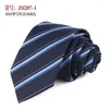 Bow Ties 7cm Mens Formal Business Professional Polyester Neckties Minimalist Stripe Tie Self-tied Gifts for Men