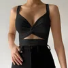 Camisoles Tanks Womens Strappy Bowknot Solid Color Sexy Hollow Out Slim Fit Vest Open Back Suspenders