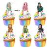 Kalligrafie Rainbow High Doll Verjaardagsfeestje Decoratie Prinses Meisje Rainbow Doll Ballon Servies Banner Party Supply Kinderspeelgoed