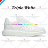 Nouveau designer chaussures décontractées grande femme hommes blanc cuir de veau lisse lacets plats plate-forme semelle en caoutchouc baskets noir rose bleu clair bout arrondi daim bas haut 146