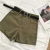 Kvinnors shorts shorts kvinnor sommar vintage minimalistisk orolig safari stil chic slits design hög midja streetwear college amerikansk bfl24313