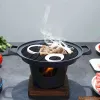 Grills Mini BBQ Grill Japanese Alcohol Stove One Person Home Smokeless Barbecue Grill Outdoor BBQ Oven Plate Roasting Cooker Meat Tools