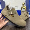 Designer Bostons Clogs Sandals Clog Slippers Dad Taupe Cork Flat Fashion Summer Leather Slide Favourite Beach Casual Shoes Women Men Size 35-45