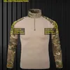 Men Long Sleeve Cargo Shirt Blouses Camo Military Tactical Shirts For Quick Dry Camping Fishing Army Man Clothing 3XL 240306