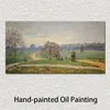 Grande toile d'art peinte à la main, peintures à l'huile, Claude Monet, parc IYDE, paysage, jardin, image pour salon, décoration 264L