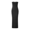 Casual Dresses Women Summer 2 Piece Kjol Set Y2K Crop Tube Topps BodyCon Maxi Long Kirts Club Party Outfits