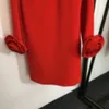 Robes à imprimé Floral noir/rouge pour femmes, robes de marque du même Style, livraison gratuite, DH397