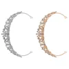 Copricapo per adulti elegante principessa corona copricapo lussuoso strass tiara ornamenti per capelli per la festa di compleanno 18 cerimonia