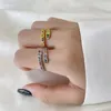 Cluster Ringe Mode Zirkon Schlangenform Fingerring Für Frauen Mädchen Party Punk Hiphop Schmuck Geschenke Zubehör E610