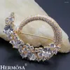 Brooches Hermosa Amazing Grace Pins Shiny White Zircon Women Fashion Jewelry Pretty Bridal Wedding Gift