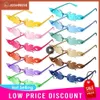 Ny Fshion Fire Flame för kvinnor Trendiga Rimless Solglasögon Nyhet PC Frame UV400 Sun Glasses Party Cosplay Eyewear LDD240313