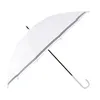 Parapluies 50 pcs 16K élégant petit frais marine vent rayure ultra légère poignée incurvée poteau droit long parapluie