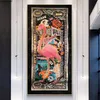 Graffiti-Flamingo auf goldenem Dollar, abstrakte Kunstdrucke, Geldbilder auf Leinwand, Wandgemälde für Wohnzimmer, Heimdekoration, Posters166i