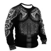 Vintage Men Cotton Tshirt Autumn Overized Sweatshirt för män Rund hals Casual Long Sleeve Tops Male Heavy Metal Streetwear 240227