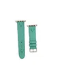 مصمم جلدي Watchband لـ IWatch 8 7 6 5 4 3 SE SELE Series Series 38/40/41/42/44/45/49 مم نطاقات Watchband Brown Luxury Women Men Bands