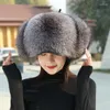 Berets Fangtai 2024 Winter Warm Luxury Real Natural Raccoon Fur Women's Cap Fashion Beanie Men's Caps