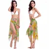 Maillots de bain pour femmes 2024 3 Options d'usure Robe de natation de plage Floral Strech Mesh Cover Ups Multi Wear Convertible Summer Robes Sexy