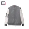 Jaquetas masculinas Mulheres Marca de Beisebol Uniformes Stand-up Collar Listrado TB Mangas Longas Mangas Raglan Jaqueta