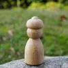 Artigianato 10 pz bambole con pioli in legno di faggio giocattoli per bambini figure non verniciate bambole in legno duro stampate per bambini artigianato fai da te bambole fatte a mano in bianco giocattoli regalo