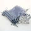 Pochettes à bijoux 7x9Cm, 100 pièces, sacs en Organza rétractables pour cadeau de mariage et de noël, emballage, rangement d'affichage