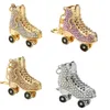 Keychains 41XC Cute Skates Keychain Sparkling Crystal Rhinestone Keyrings Car Bag Pendant Purse Handbag Charm For Women Girls Key