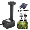 Pumps Solar Aquarium Wave Maker Multifunctional with 6 Nozzles Pond Fountain Water Pump Decorative Props for Pool Fountain Submersible