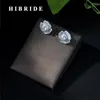 Boucles d'oreilles Design de mode élégant bijoux en zircone cubique couleur argent pierres CZ scintillantes grande fleur pour les femmes E-405