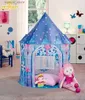 Tende giocattolo Tenda da gioco per bambini Tenda pop-up per bambini Castello blu Casetta da gioco Gioco al coperto Regali di compleanno per feste Bambino per ragazze Tenda pieghevole L240313