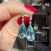 Серьги-гвоздики UMODE Water Sea Blue Drop AAA Серьги с кубическим цирконием для женщин Ювелирные изделия Мода Blossom Boucle D'oreille Femme Gifts UE0885