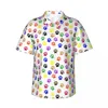 Chemises décontractées pour hommes Chemise de chien de dessin animé Collection de chiens Nouveauté Hawaii Hommes Plage à manches courtes Élégant Custom DIY Blouses surdimensionnées