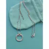 TiffanyJewelry TiffanyBracelet Necklace Designer Necklace for Woman Luxury Jewelry Precision高品質ダブルTラウンドダイヤモンドネックレスFAS