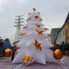 gratis verzending buitenactiviteiten 4m / 10m hoge witte opblaasbare kerstboom, LED-kleur verlichte opblaasbare kerstboomballon voor evenementen