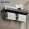 Suportes de papel higiênico Suporte de papel higiênico LargeToilet Suporte de rolo de papel montado na parede com bandeja de armazenamento Suporte para telefone móvel Acessórios de banheiro 240313