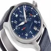 Mens Super ZF Factory Edition Big Pilot Boutique London Edition Asia Clone 52010 Blue Dial Power Reserve Indicator Men'S239J