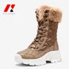 HBP Non Brand Högkvalitativa damer Vattentät designer Kvinnor Snöstövlar Fashion Female Shoes Winter Boots For Women