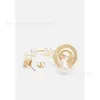 Viviennes Westwood boucles d'oreilles perle Saturn mode classique boucles d'oreilles cassé perle boucles d'oreilles cintre