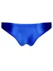 Underbyxor mäns bikinis baddräkt underkläder glansiga låga stigning trosor fast färg elastisk midjeband bikini badkläder