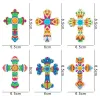 Stitch 6pcs DIY Diamond Painting keychain Cross Cross Pendant Mosaic Paint