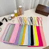 Cosmetic Bags Clear Flat Makeup Bag For Travel Portable Preppy Purse Transparent Zipper Pouch With Handle Strap