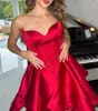 Abiti da festa LIYYLHQ Abito rosso da homecoming Senza schienale senza maniche Macchia Corto Mini Prom Cocktail Corsetto da donna per celebrità