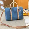 2024 Ny designer retro denim väska hobo axelväska blå denim crossbody väska lyxhandväska kvinnor