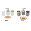 Bath Accessory Set 4pcs Bathroom Accessories Essential Cup El Nordic Style Soap Dispenser Home Modern Dish Tumbler Gift Toothbrush Holder