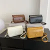 Evening Bags Trendy And Artistic Personalized Bag Early Autumn Retro Shoulder Women's Commuting Solid Color PU Leather Crossbody Sm