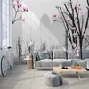 3D Mural Wallpaper Modern proste martwe drzewo duże drzewo różowe kwiaty krajobrazowe salon sypialnia ścienna hd tapeta 239Y